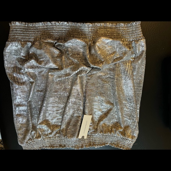 Anthropology Sexy Silver Tube Top Large NWT - Picture 5 of 9